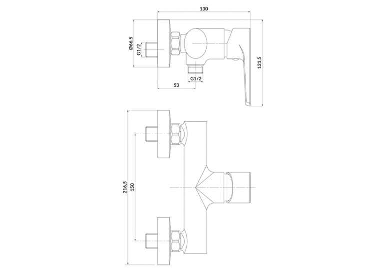 Смеситель для душа Cersanit Moduo S951-353