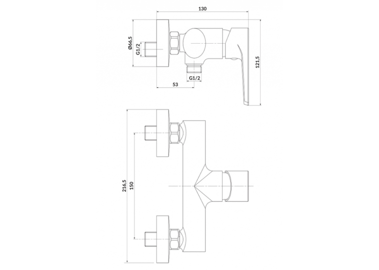 Змішувач для душу Cersanit Moduo S951-353