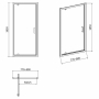  Душові двері CERSANIT Pivot Basic 80x185 см S158-001 прозоре скло