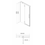  Душові двері CERSANIT Crea L 90x200 см S159-005 прозоре скло