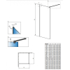  Душова перегородка Radaway Modo II New Black Frame 900x2000 389094-54-56