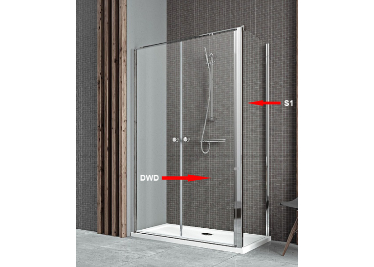 Душові двері Radaway Eos II DWD+S 1000x1970 хром/прозоре скло 3799492-01