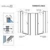  Душові двері Radaway Torrenta DWJS G812Rx1850 хром/прозоре скло 320812-01-01R