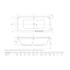  Ванна акрилова Radaway Arania 180x85 з ніжками та сифоном WA1-46-180x085US