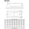  Ванна акрилова Radaway Mirella 140x70 см з ніжками та сифоном WA1-48-140x070S