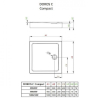  Душовий піддон Radaway Doros C Compact Stone 900x900x155 білий SDRC9090-05-04S