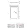  Душовий піддон Radaway Doros D 1000x800x50 білий SDRD1080-01