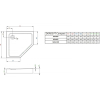  Душовий піддон Radaway Doros PT Compact 900x900x115 білий SDRPTP9090-05-04S
