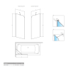 Шторка для ванны Radaway Torrenta PNJ II 800Lx1500 хром/прозрачное стекло 1201101-101L