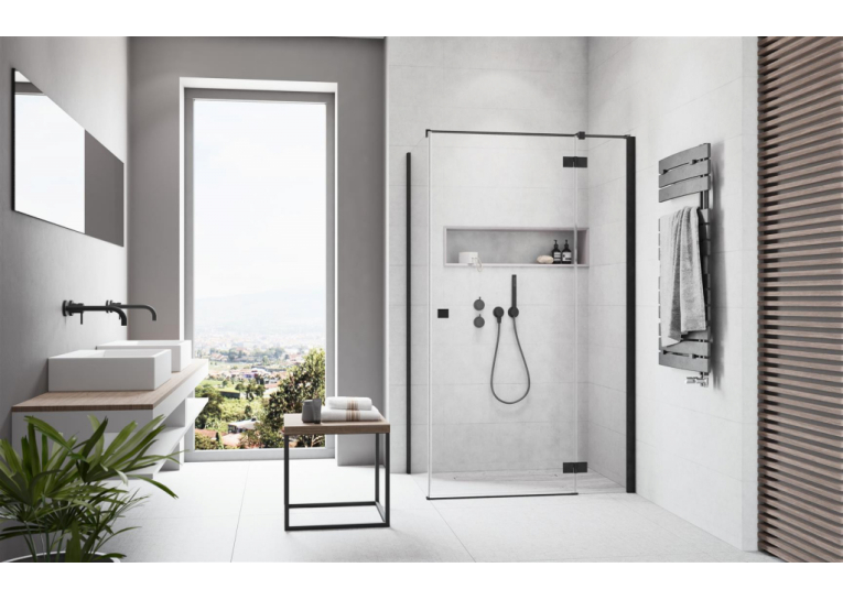  Душова стінка RADAWAY Essenza New Black KDJ/KDJ+S 1100x2000 чорний/прозоре скло 384053-54-01