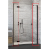  Комплект душових стінок RADAWAY Essenza New Black DWJS 2000 чорний/прозоре скло 384090-54-01