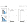  Комплект стінок RADAWAY Essenza New PTJ 1000Zx1000Sx2000 хром/прозоре скло 385051-01-01