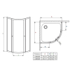 Душевая кабина RADAWAY Premium A 900x900x1700 хром/графитовое стекло 30401-01-05