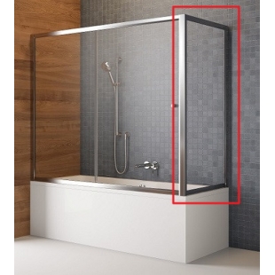 Шторка для ванни Radaway Vesta S 750x1500 хром/прозоре скло 204075-01