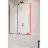 Шторка для ванны Radaway Furo Black PND II 538Lx1500 чёрный/прозрачное стекло 10109538-54-01L