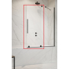  Шторка для ванни Radaway Furo Black PND II 538Rx1500 чорний/прозоре скло 10109538-54-01R