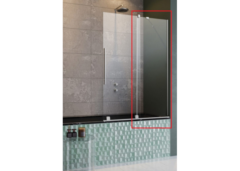  Нерухомий елемент шторки для ванни RADAWAY Furo 594x1500 золото/прозоре скло 10112594-01-01