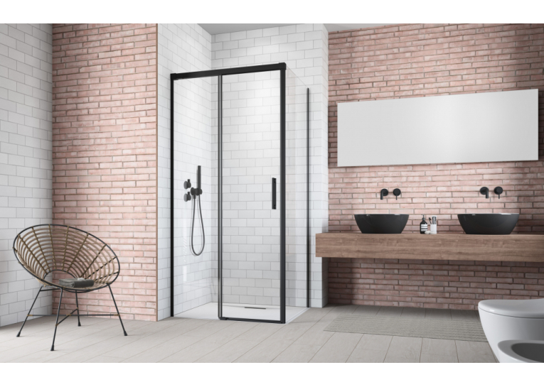  Душові двері RADAWAY Idea Black KDJ 1000Rx2005 чорний/прозоре скло 387040-54-01R