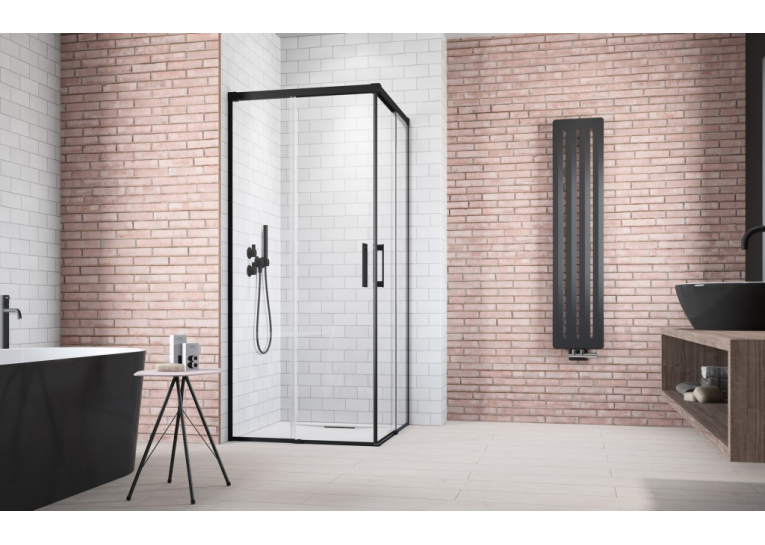  Душові двері RADAWAY Idea Black KDD 1000Rx2005 чорний/прозоре скло 387062-54-01R