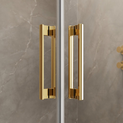 Душевая кабина RADAWAY Idea Gold KDD 900x900x2005 золото/прозрачное стекло 387060-09-01R+387060-09-01L