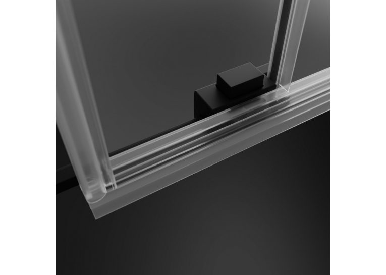  Бічна стінка RADAWAY Idea Black S1 900Lx2000 чорний/прозоре скло 387050-54-01L