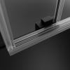  Бічна стінка RADAWAY Idea Black S1 800Lx2000 чорний/прозоре скло 387051-54-01L