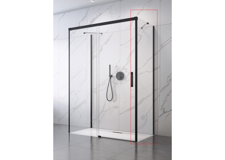 Бічна стінка RADAWAY Idea Black S1 800Rx2000 чорний/прозоре скло 387051-54-01R