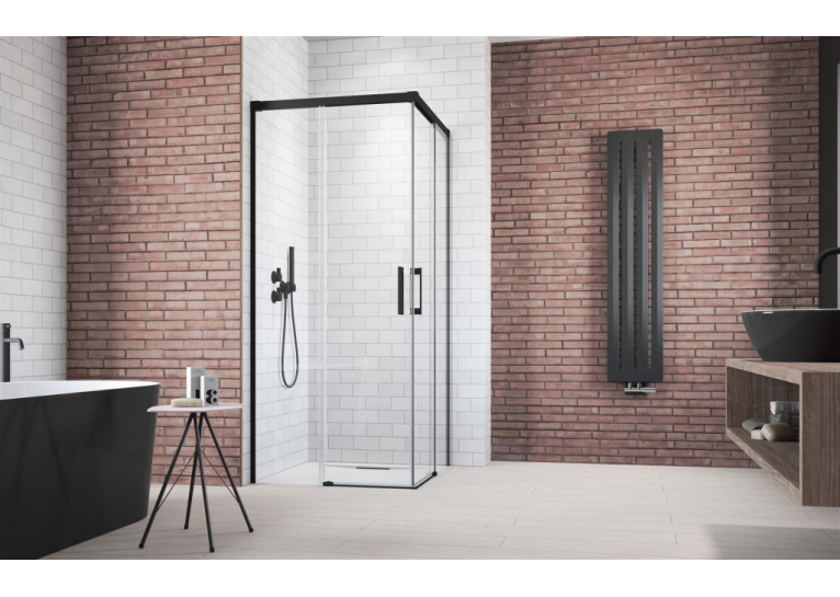  Душові двері RADAWAY Idea Black KDD 800Lx2005 чорний/прозоре скло 387061-54-01L