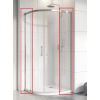  Комплект душових стінок RADAWAY Idea PDD 900Х2005 хром/прозоре скло 387158-01-01