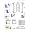  Душова стінка RADAWAY Essenza/Fuenta New KDJ/KDJ+S 700x2000 хром/прозоре скло 384048-01-01