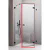  Душові двері RADAWAY Essenza Pro Black PTJ 570Rx2000 чорний/прозоре скло 10100000-54-01R