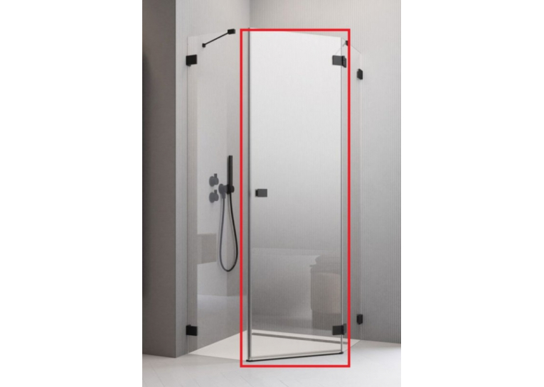  Душові двері RADAWAY Essenza Pro Black PTJ 570Rx2000 чорний/прозоре скло 10100000-54-01R