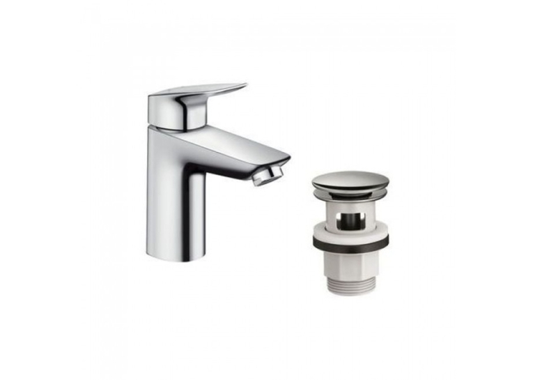 Смеситель Hansgrohe Logis 100 для умывальника с донным клапаном push-open (71107000)