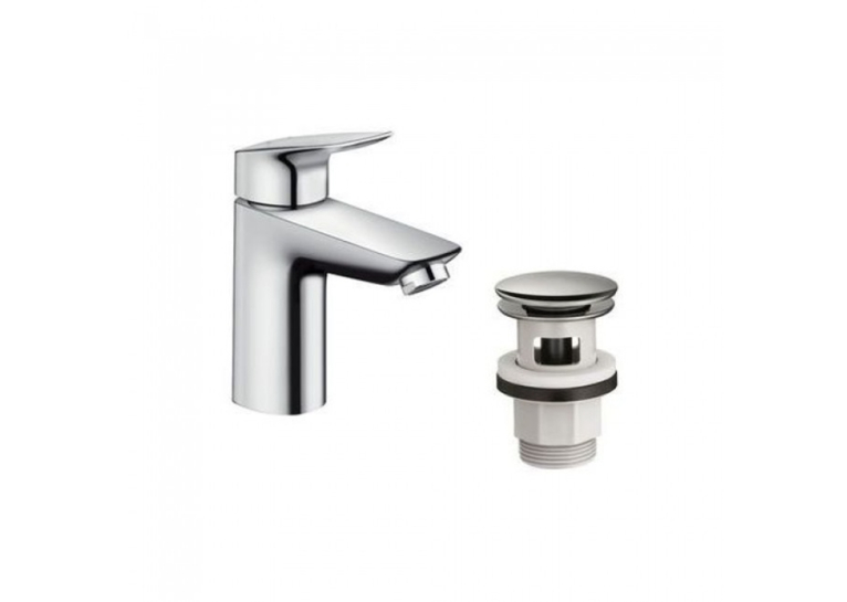 Змішувач Hansgrohe Logis 100 для умивальника з донним клапаном push-open (71107000)