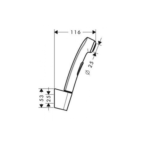 Гигиенический душ Hansgrohe Bidette Matt Black (96907670)
