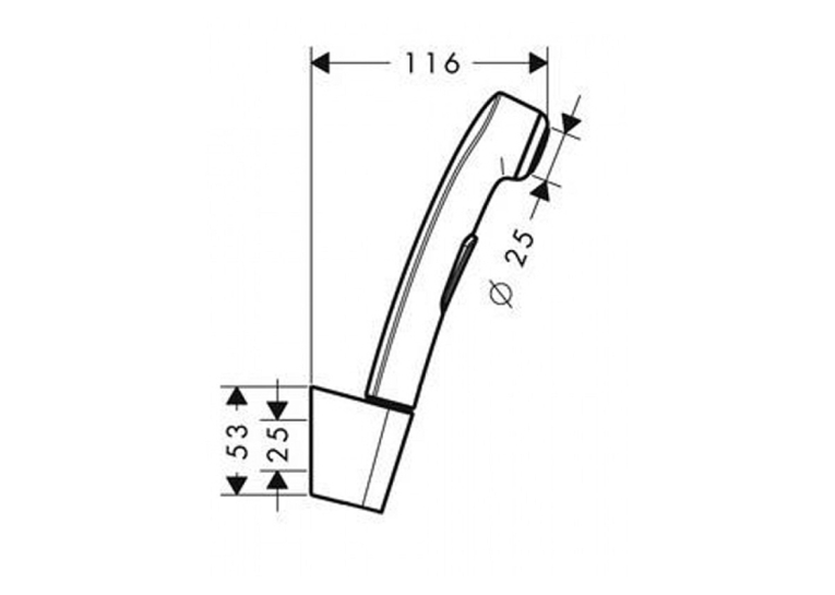 Гігієнічний душ Hansgrohe Bidette Matt Black (96907670)