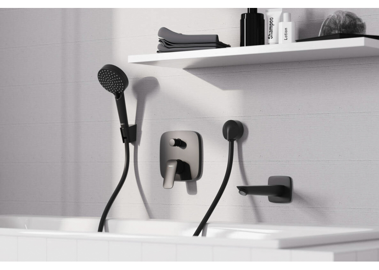 Змішувач Hansgrohe Logis прихованого монтажу ванна/душ, верхня частина, Matt Black (71405670)