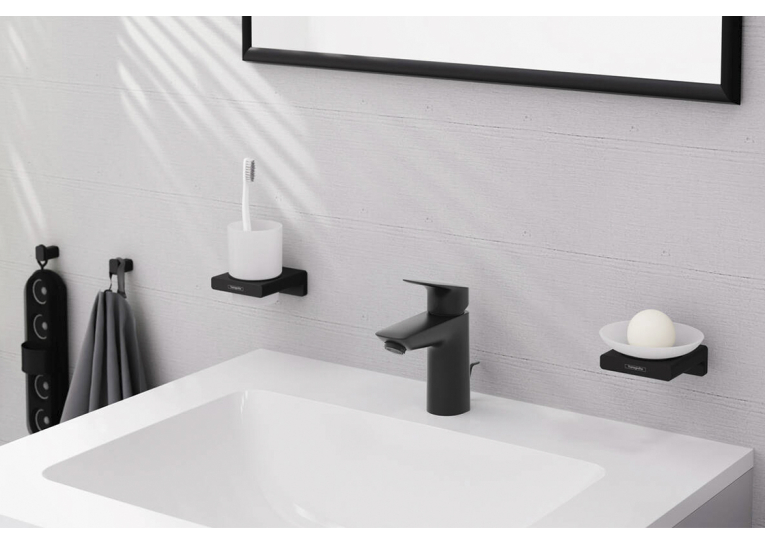 Смеситель Hansgrohe Logis 100 для умывальника, Matt Black (71100670)