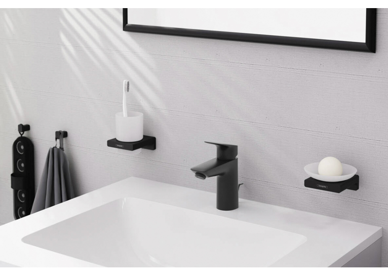 Змішувач Hansgrohe Logis 100 для умивальника, Matt Black (71100670)