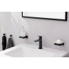 Змішувач Hansgrohe Logis Fine 110 для умивальника CoolStart, без донного клапана, Matt Black (71255670)