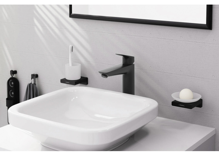 Змішувач Hansgrohe Logis 190 для умивальника без донного клапана, Matt Black (71091670)
