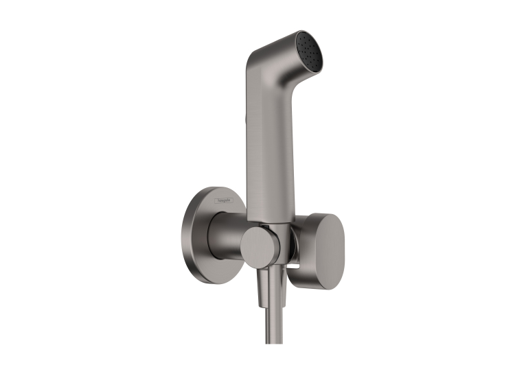 Комплект гигиенического душа Hansgrohe S EcoSmart+ на смешанную воду Brushed Black Chrome (29232340)