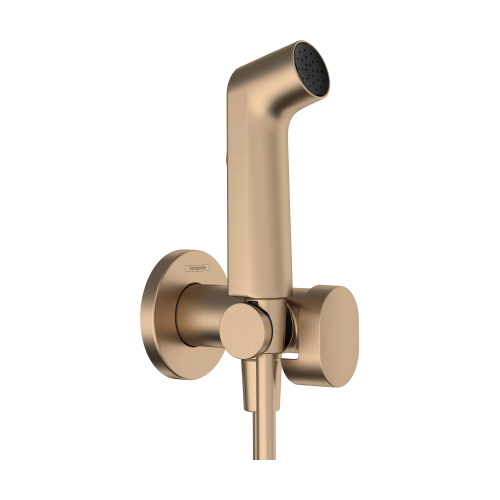 Комплект гігієнічного душу Hansgrohe S EcoSmart+ на змішану воду Brushed Bronze (29232140) (Пошкоджене пакування)