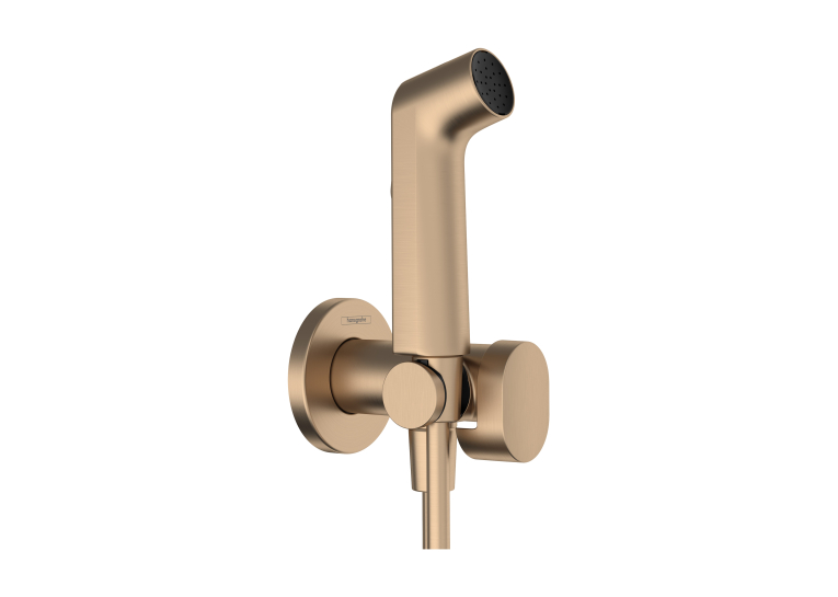 Комплект гігієнічного душу Hansgrohe S EcoSmart+ на змішану воду Brushed Bronze (29232140) (Пошкоджене пакування)