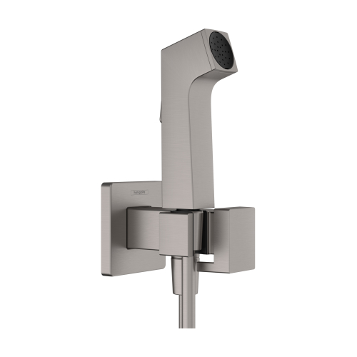 Комплект гігієнічного душу Hansgrohe E EcoSmart+ на змішану воду Brushed Black Chrome (29233340) (Пошкоджене пакування)