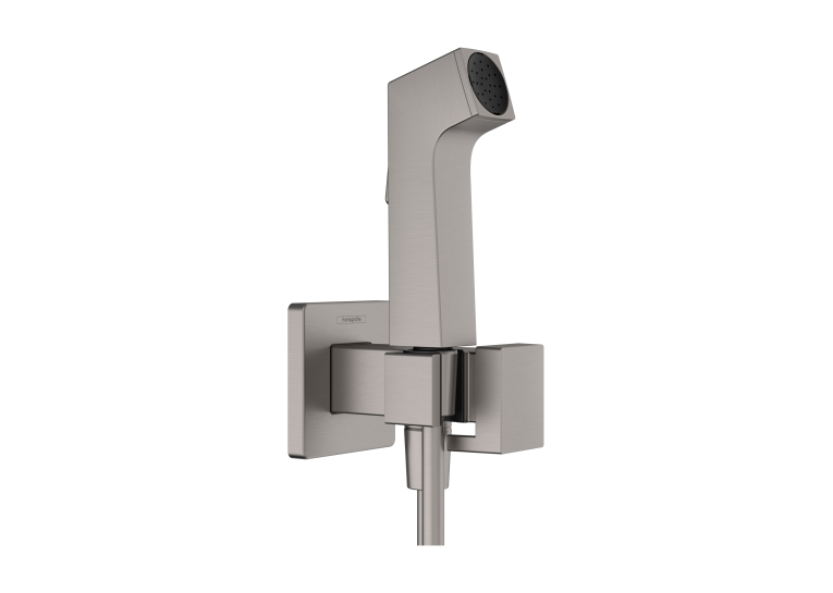Комплект гигиенического душа Hansgrohe E EcoSmart+ на смешанную воду Brushed Black Chrome (29233340) (Повреждённая упаковка)