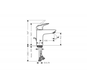 Смеситель Hansgrohe Logis 100 Coolstart для умывальника, Matt Black (71102670)