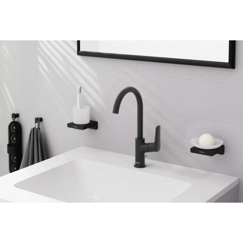 Смеситель Hansgrohe Logis 210 для умывальника, Matt Black (71130670)