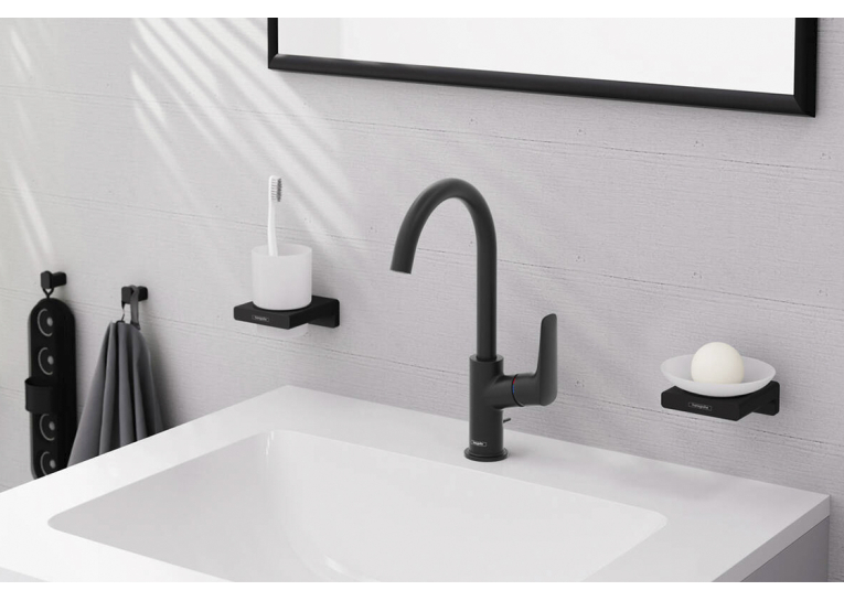 Смеситель Hansgrohe Logis 210 для умывальника, Matt Black (71130670)