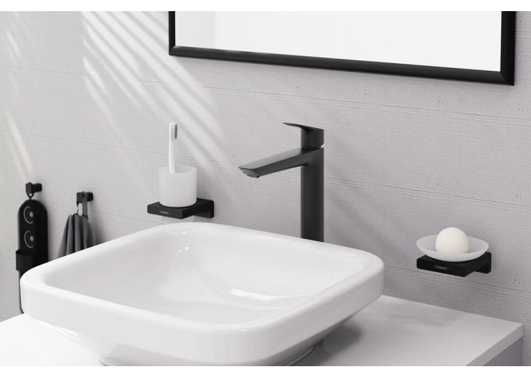 Смеситель Hansgrohe Logis Fine 240 для умывальника без донного клапана, Matt Black (71258670)